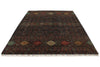 7x10 Brown and Multicolor Tribal Rug