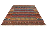 7x10 Multicolor and Multicolor Turkish Tribal Rug