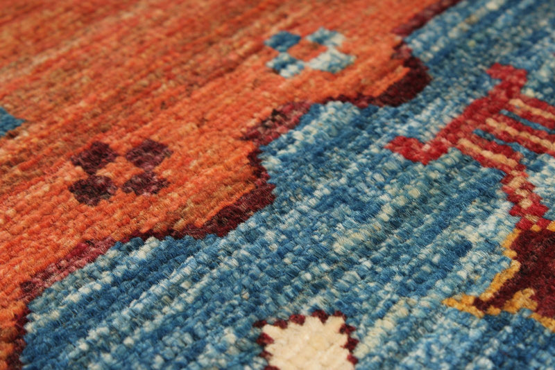 7x10 Multicolor and Multicolor Turkish Tribal Rug