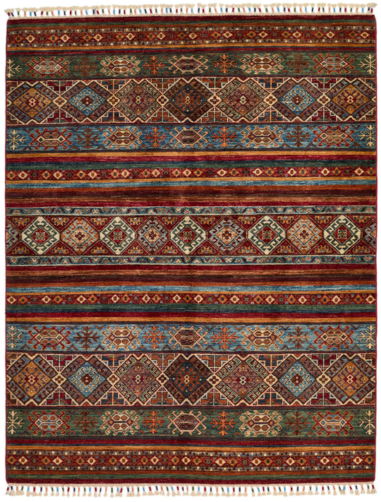 5x7 Multicolor Tribal Rug