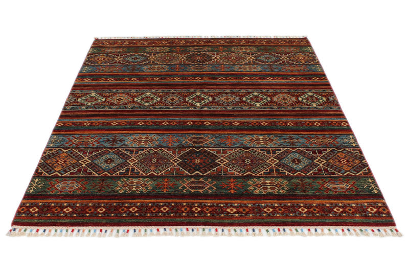 5x7 Multicolor Tribal Rug