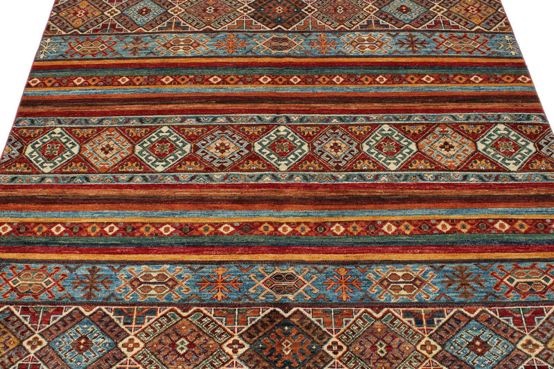 5x7 Multicolor Tribal Rug