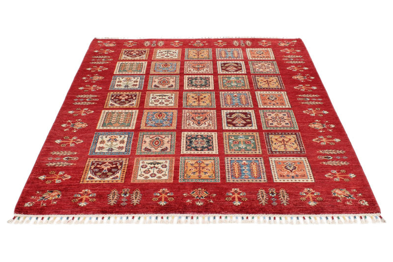 5x7 Red and Multicolor Persian Rug