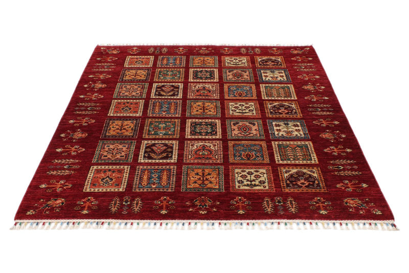 5x7 Red and Multicolor Persian Rug