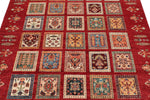 5x7 Red and Multicolor Persian Rug