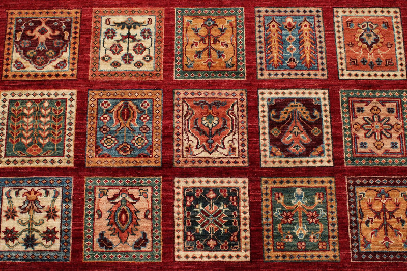 5x7 Red and Multicolor Persian Rug