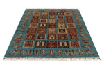 5x7 Multicolor and Light Blue Persian Rug