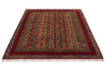 5x7 Multicolor and Red Turkish Tribal Rug