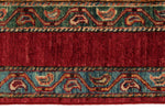 5x7 Multicolor and Red Turkish Tribal Rug