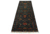 3x10 Navy and Multicolor Turkish Tribal Rug