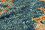 3x10 Navy and Multicolor Turkish Tribal Rug