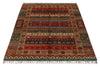 4x6 Multicolor and Multicolor Turkish Tribal Rug
