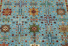 4x6 Light Blue and Multicolor Anatolian Tribal Rug