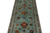 3x9 Blue and Multicolor Turkish Tribal Runner