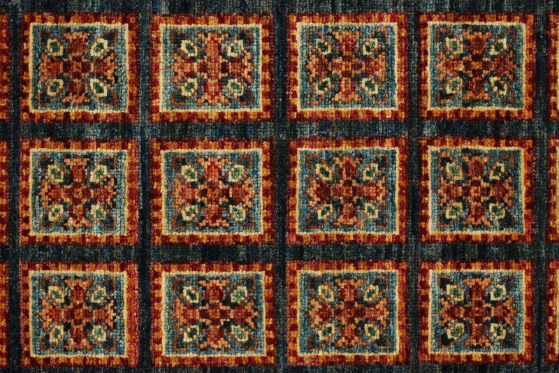 3x9 Multicolor and Red Anatolian Traditional Runner