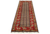 3x9 Multicolor and Red Anatolian Traditional Runner