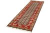 3x9 Multicolor and Red Anatolian Traditional Runner