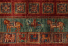 3x8 Red and Green Anatolian Traditional Runner