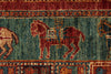 3x8 Red and Green Anatolian Traditional Runner