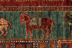 3x8 Red and Green Anatolian Traditional Runner