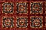 3x8 Red and Green Anatolian Traditional Runner