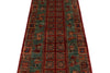 3x8 Red and Green Anatolian Traditional Runner