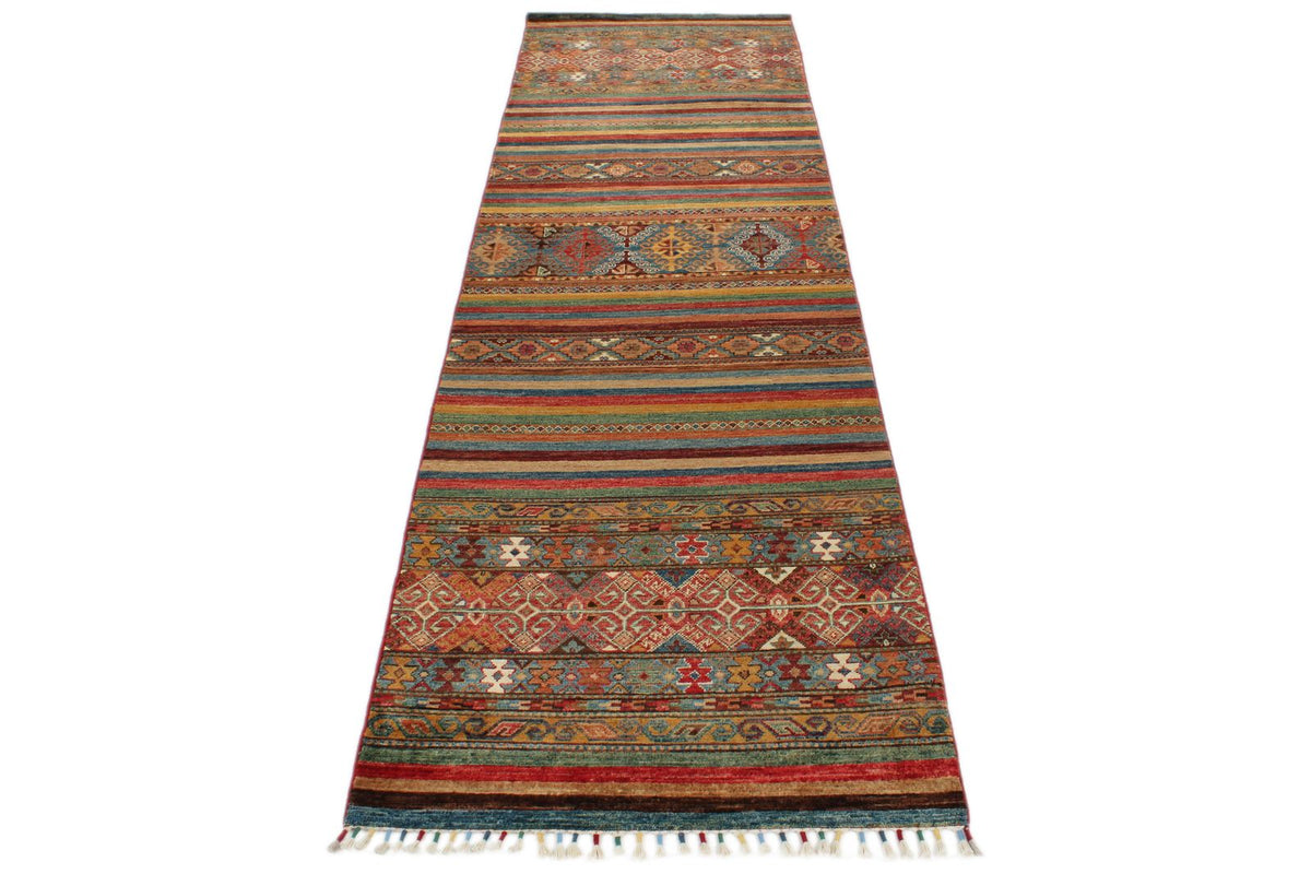 3x10 Brown and Multicolor Tribal Runner
