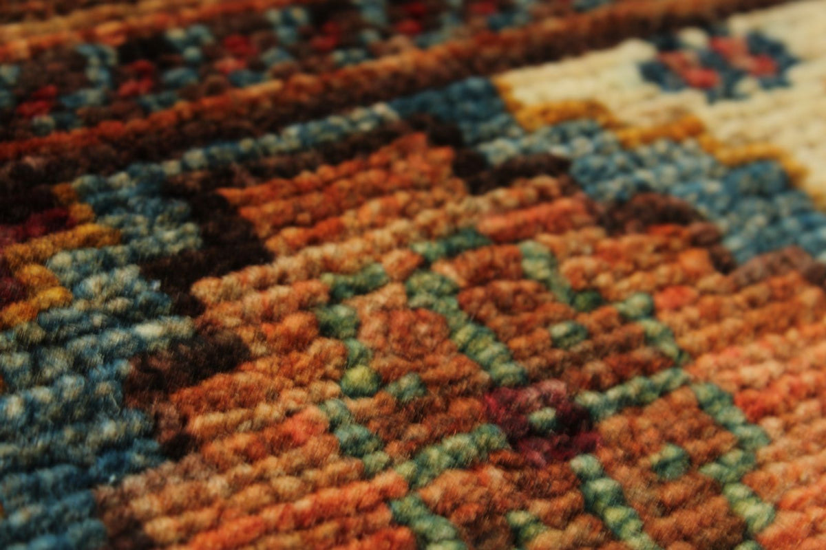 3x10 Brown and Multicolor Tribal Runner