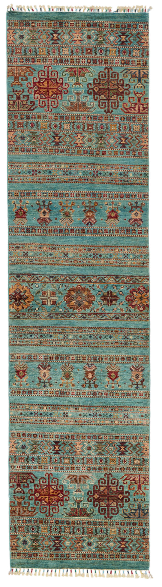 3x11 Light Blue and Multicolor Tribal Runner