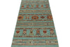 3x11 Light Blue and Multicolor Tribal Runner