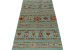 3x11 Light Blue and Multicolor Tribal Runner