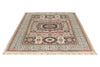 6x8 Ivory and Multicolor Turkish Tribal Rug