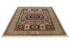 6x8 Ivory and Multicolor Turkish Tribal Rug