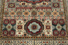 6x8 Ivory and Multicolor Turkish Tribal Rug