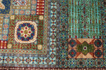 9x12 Turquoıse and Red Turkish Tribal Rug