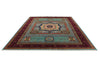 9x12 Turquoıse and Red Turkish Tribal Rug