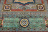 9x12 Turquoıse and Red Turkish Tribal Rug