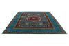 8x10 Light Blue and Turquoıse Turkish Tribal Rug