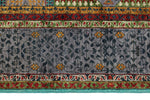 5x7 Turquoıse and Gray Turkish Tribal Rug