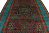 7x10 Red and Turquoise Turkish Tribal Rug