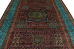 7x10 Red and Turquoise Turkish Tribal Rug