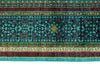 7x10 Turquoise and Multicolor Turkish Tribal Rug