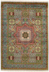 6x8 Multicolor and Gray Turkish Tribal Rug