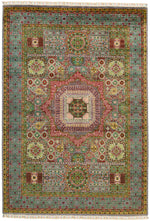 6x8 Multicolor and Gray Turkish Tribal Rug