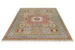 6x8 Multicolor and Gray Turkish Tribal Rug