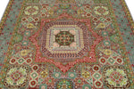 6x8 Multicolor and Gray Turkish Tribal Rug