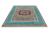 6x8 Gray and Light Blue Turkish Tribal Rug