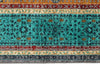 6x8 Gray and Light Blue Turkish Tribal Rug