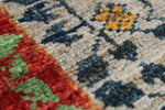 6x8 Multicolor and Gray Turkish Tribal Rug