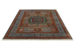 6x8 Multicolor and Gray Turkish Tribal Rug